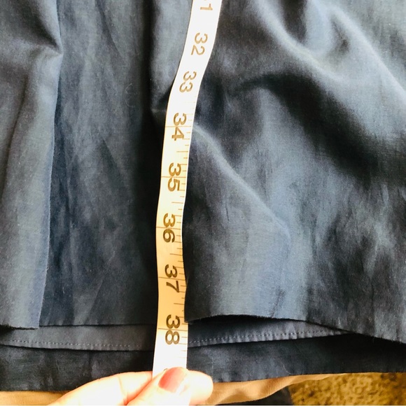 J. Crew Silk Navy Ruffled Dress Knee Length - Picture 9 of 9